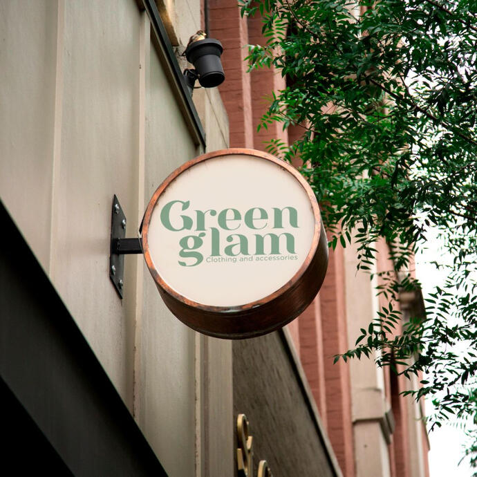 Green glam logo design